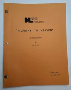 HIGHWAY TO HEAVEN / Dan Gordon 1986 sceneggiatura televisiva James Earl Jones "Una canzone di canzoni" - Foto 1 di 12