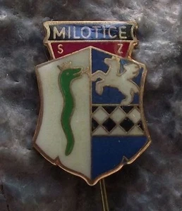 Milotice Milotitz State Palace Pegasus Snake Heraldic Crest Coat Arms Pin Badge - Picture 1 of 1