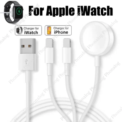 Lote de cable USB cargador magnético para Apple Watch iWatch 6/5/4/3/2 iPhone 14 7 8 XS Foto 1 de 4