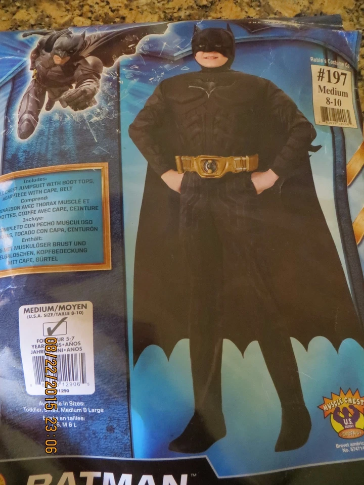 DISFRAZ DE BATMAN NIÑO TALLA M Foto 1 de 4