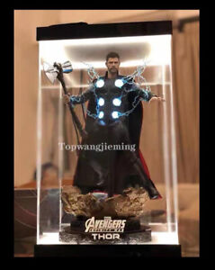 LED Acrylic Display Case Box Fit For Hot Toys 1/6 Scale Thor Model Action Figure