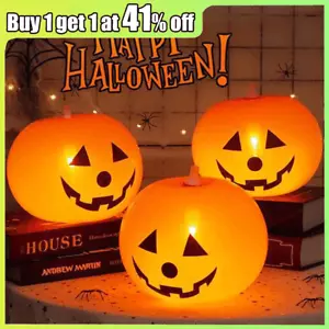 5PCS Halloween Decoration Inflatable Pumpkin with LED Lights Party Light Gard - Picture 1 of 16