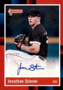 2022 Donruss Retro 1988 Signatures Red #52 Jonathan Stiever /99 Autograph Sox RC - Picture 1 of 2