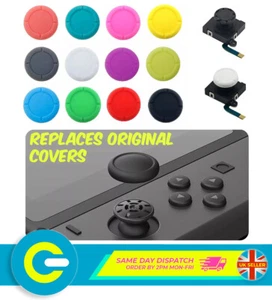 2x JoyCon Thumb Cap Grip Cover Replacements (Proper) for All Nintendo Switch - Picture 1 of 14