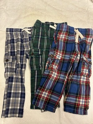 Pantalones a Cuadros Mini Boden Talla 4 Con Bolsillos Carga Franela Verde Azul Niños Preppy Foto 1 de 4