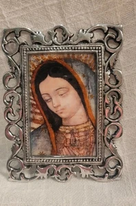 Virgin Of Guadalupe Wall Hanging Juan Diego's Tilma Our Lady Of Guadalupe Framed - Picture 1 of 8