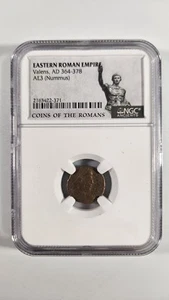 IMPERIO ROMANO ORIENTAL Valente, AD 364-378 AE3 (Nummus) Monedas de los Romanos! NGC - Imagen 1 de 2