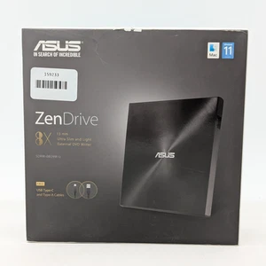 ASUS ZenDrive Ultra Slim USB 2.0 Lecteur DVD externe 8X vitesse d'écriture SDRW-08U9M-U - Photo 1/6