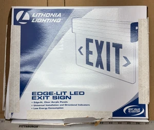 Lithonia Lighting EDG 1 R M6 Edge-lit Exit Sign - Picture 1 of 7