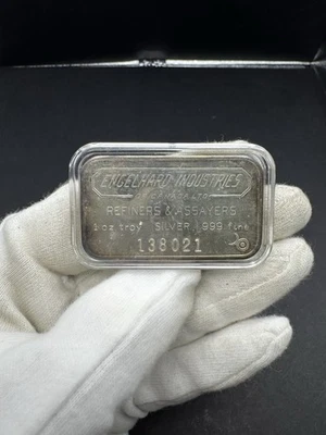 Engelhard Canada Vintage  1oz 999 Silver Bar - 6 Digit Serial, Scarce Foto 1 de 2