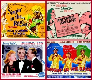 Holiday Inn Singing in the Rain alle 4 vier separaten 11 x 14 Lobbykarten - Bild 1 von 1