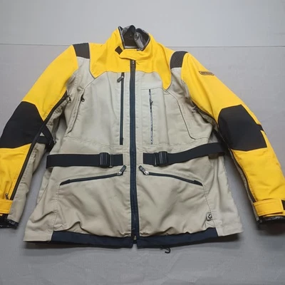 BMW Motorrad Santiago Jacket Mens 58 Yellow Black Adventure Motorcycle Padded - Image 1 of 4
