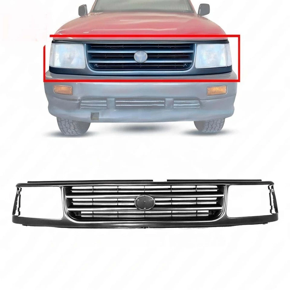 Front Grille Assembly Gray Shell and Insert Fits 1993-1998 Toyota T100 Foto 1 de 1