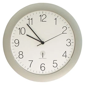 Reloj de pared con movimiento de radio reloj plata reloj de oficina TechnoTrade - Imagen 1 de 2