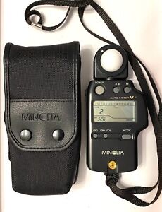 Minolta Flash Meter VF 94% condition fully tested with case and strap