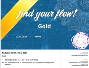 Find your Flow Ticket Gold - Bild 1 von 1