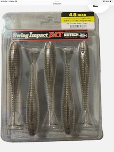 Keitech Fat Swing Impact Paddle Tail Swimbait 4,8" (12,2 cm) 5er Pack Gizzard Shad - Bild 1 von 1