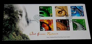 NEW ZEALAND 2001 ART FROM NATURE SET OF 6 ON FIRST DAY COVER - Picture 1 of 1