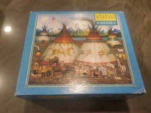 Charles Wysocki The Americans 1000 PC Puzzle Brand New Hasbro Milton Bradley - Picture 1 of 4