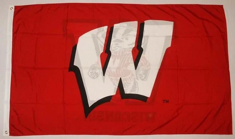 University of Wisconsin Badgers 3' x 5' NCAA College flag banner,New Cover