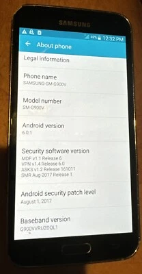 Samsung Galaxy S5 SM-G900V (Verizon) Black 16GB  Fast Ship FAIR Used Mess - Image 1 of 4