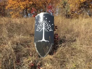 Herr der Ringe Schild von Gondor weißer Baum geschnitzt Wächterschild 36 Zoll - Bild 1 von 4