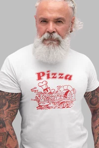 Camisa de pizza motivo de caja Italiano Italia camiseta divertida culto diversión S a 8XL - Imagen 1 de 6