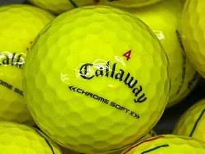 50 Yellow Callaway Chrome Soft X Triple Track Golf Balls- 3A/4A Grade AAA / AAAA - Picture 1 of 4