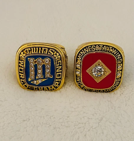 2 PCS Minnesota Twins World Series Ring Set, 🇺🇸 SHIP Cover