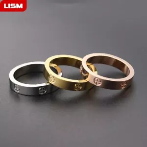 Anillos De Acero Inoxidable Con Piedra De Cristal Para Hombre Y Mujer Joya Cruz - Bild 1 von 11