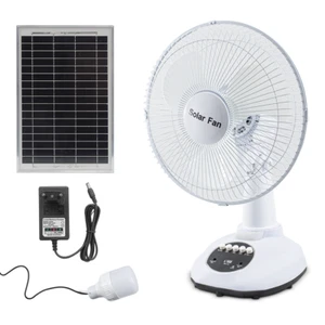 Ventilatore Portatile con Ricarica Solare Luce di Emergenza Ideale per Campeggio - Foto 1 di 8