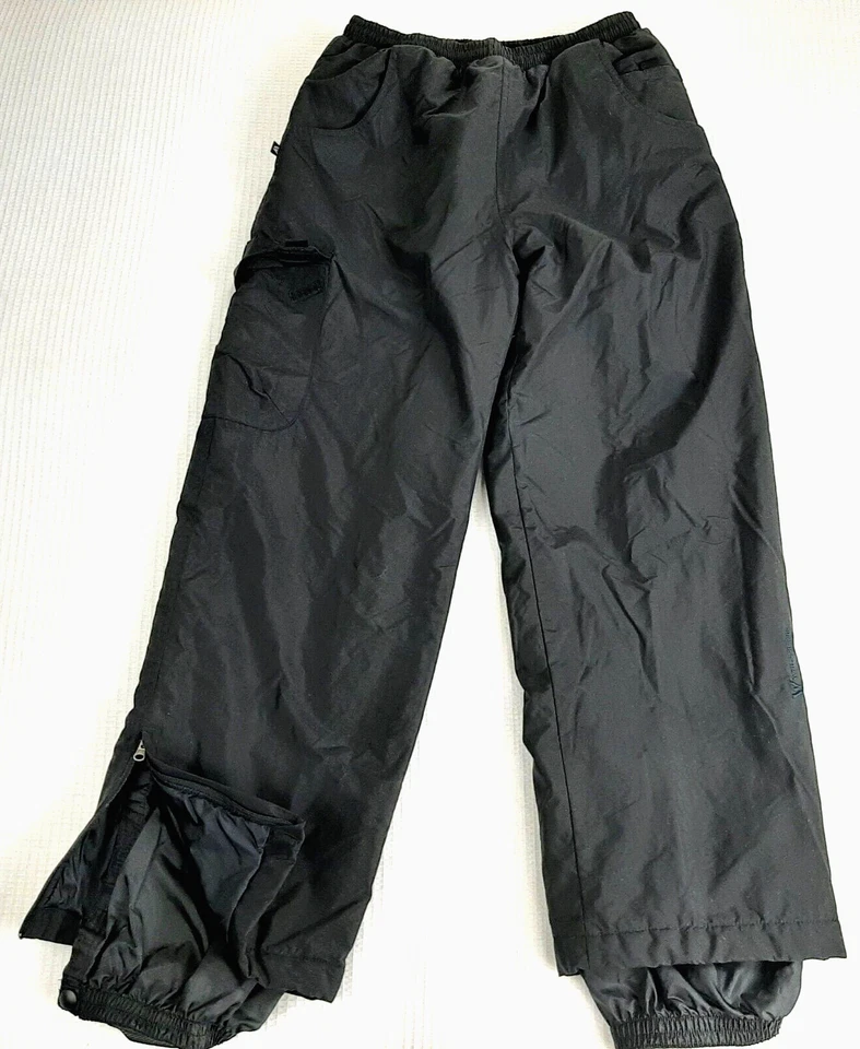 Pantalones de esquí de nieve White Sierra cargo talla L grande 10 - 12 ins 26 forrados de lana negros Foto 1 de 4