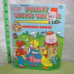 MOTHER GOOSE Paint w/ Water activity book Curly-Locks 1990 Seesaw Margery Daw - Picture 1 of 4