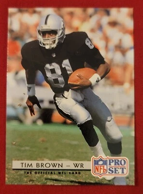 1992 Pro Set Tim Brown Los Angeles Raiders #210 - Image 1 of 2
