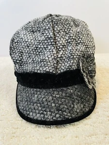 Baseball Zeitungsjunge Mütze Kappe Polyester schwarz mittel Damen mit Blumenakzent - Bild 1 von 10