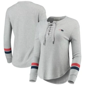 Junk Food Damen NFL New England Patriots Thermo Schnürshirt Neu XXS-2XL - Bild 1 von 2