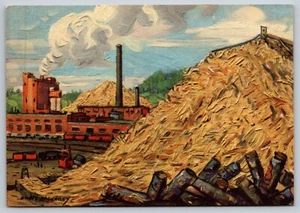Postal The Woodpile At The Donnacona Paper Company Mill en PQ Canadá [NV] - Imagen 1 de 2
