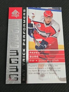2002-03 UD SP AUTHENTIC PAVEL BURE #101 #ed 1376/1499 HAT TRICK PERFORMERS - Picture 1 of 2