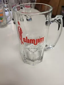 Clear Glass Heavy Beer Stein Mug SLIM JIM 8" Tall - Picture 1 of 8