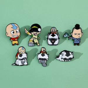 7Pcs Avatar the Last Airbender Brooch Pin Gifts for Teens Boys Kids Man Anime - Picture 1 of 11