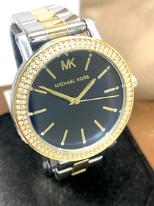 Reloj Michael Kors Mujer MKO1049 Cuarzo Esfera Azul Dos Tonos Acero Inoxidable 38mm - Imagen 1 de 11