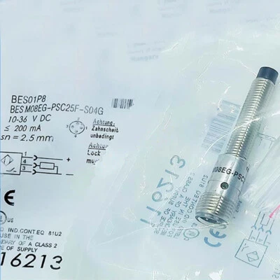 New For BES01P8 BES M08EG-PSC25F-S04G Inductive Proximity Sensor Replacement - Image 1 of 2