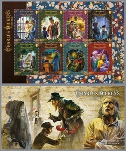 Jersey Stamps "Charles Dickens" Presentation Pack MNH 8v Souvenir Sheet 2020 - Picture 1 of 6