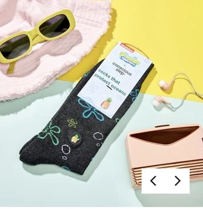 CONSCIOUS STEP Calcetines que Protegen los Océanos S Hombres 4-8 Mujeres 5-9 Bob Esponja Comercio Justo - Imagen 1 de 3