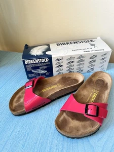 BIRKENSTOCK MADRID SLIDER PANTOLETTEN SANDALEN UK 4 / EU 37 ROSA - Bild 1 von 4
