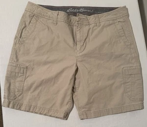 Eddie Bauer Shorts Womens Tan Stretch Cargo Khaki Hiking Outdoor Size 10 - Picture 1 of 5