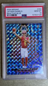 2024 Mosaic Jayden Daniels Reactive Blue #302 💎 PSA 10 - Picture 1 of 10