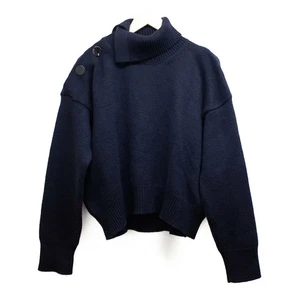 Celine Phoebe Philo Side Button Knit Sweater Cashmere Navy Size S - Picture 1 of 7