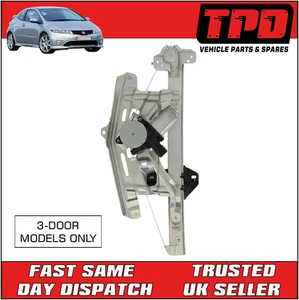 NEW Honda Civic Mk8 (3-Door) Right Front Window Regulator & Motor 2006-2011 - Picture 1 of 5