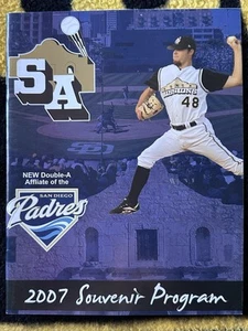 SAN ANTONIO MISSIONS 2007 SOUVENIR PROGRAM VS. CORPUS CHRISTI HOOKS SD PADRES AA - Picture 1 of 19